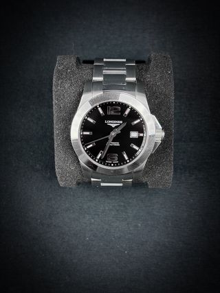 Longines Conquest Automático Negro/Plata