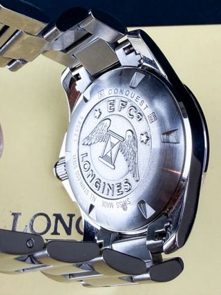 Longines Conquest Automático Negro/Plata
