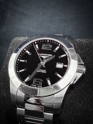 Longines Conquest Automático Negro/Plata