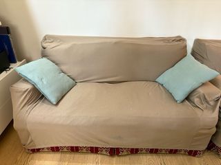 Divano 2 posti bordeaux con oro