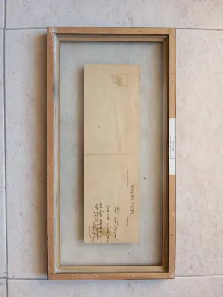 Postal antigua panorámica Lérida/Lleida enmarcada