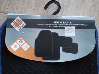 Juego 4 Alfombrillas Coche Textiles