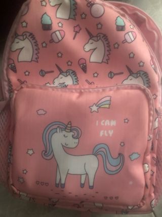 Mochila infantil unicornios rosa