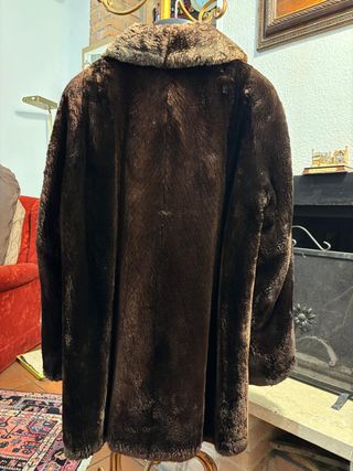 Pelliccia vintage in vero pelo di marmotta marrone