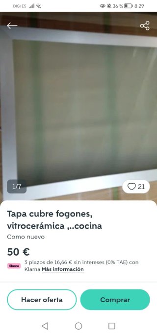CUBRE PLACA VITROCERÁMICA/INDUCCIÓN - GAS/BUTANO