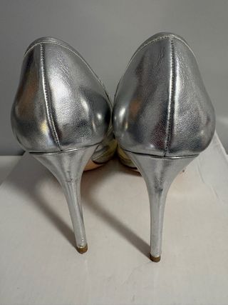 Zapatos Salón Zara Basic Plateados