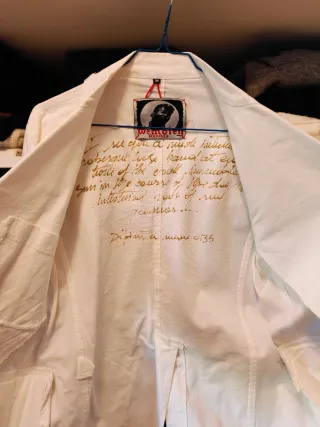 Giacca bianca uomo tessuto