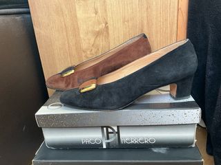 Zapatos Paco Herrero piel bicolor tacón 40