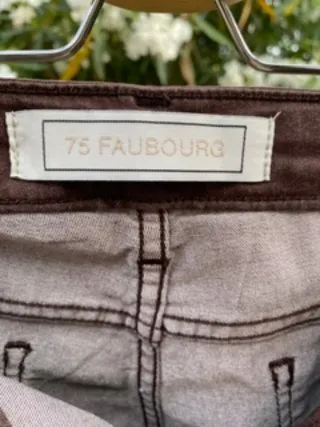 Jeans skinny vita media marrone