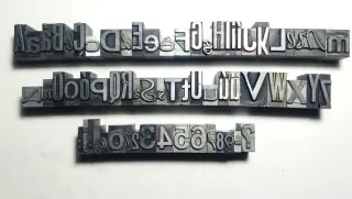 TIPOGRAFÍA ANTIGUA IMPRENTA TIPOS LETRAS NÚMEROS