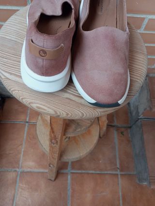 Zapatillas slip on Clarks mujer rosa