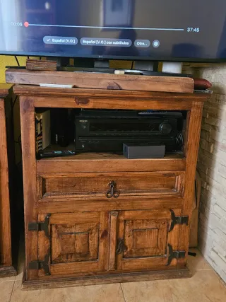 Mueble TV madera y metal