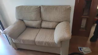 Sofá de 2 plazas beige