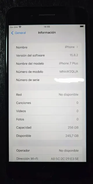 iPhone 7 Plus 256 GB Negro