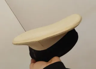 Gorra marinero británico beige y azul. Original