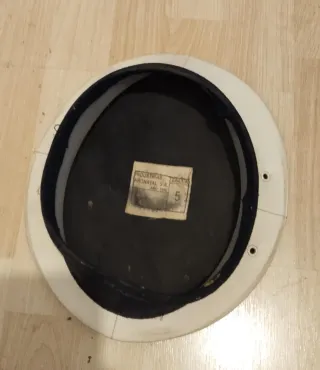 Gorra marinero británico beige y azul. Original