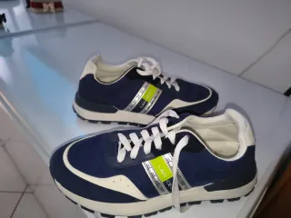 Scarpe uomo Lancetti blu e bianche