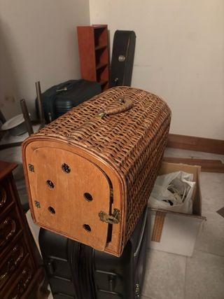 Transportín mimbre gato o perro