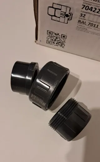 5 Enlaces PVC Presión 32mm Hembra (3 piezas)