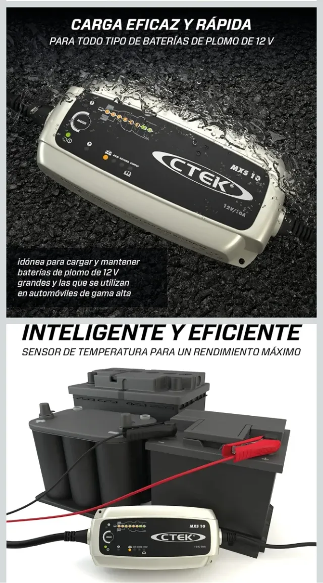 Cargador Batería Ctek MXS 10 12V 10A