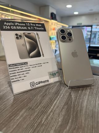 iPhone 15 Pro Max 256GB Titanio | Segunda mano