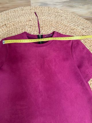 Top/camiseta de serraje morado