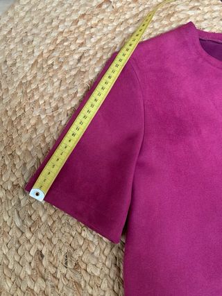 Top/camiseta de serraje morado