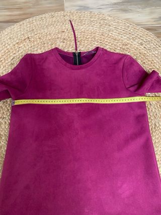 Top/camiseta de serraje morado
