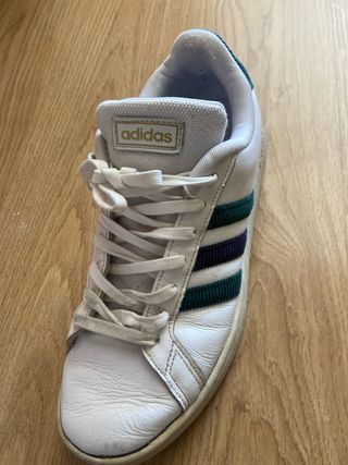 Zapatillas Adidas Piel Blancas y Verde