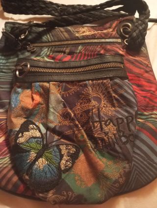 Bolso bandolera Desigual estampado mariposa