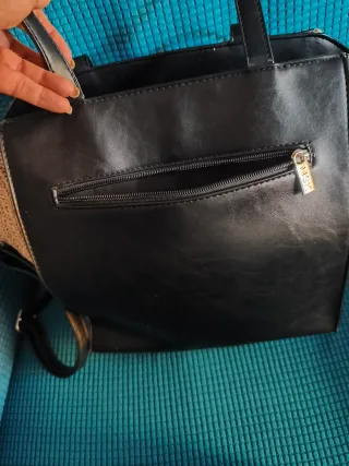 Bolso Misako Negro y Rafia