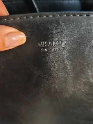 Bolso Misako Negro y Rafia