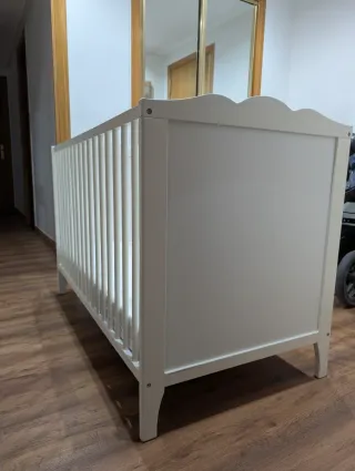 Cuna Ikea Smagora Blanca 60x120 + Colchón + funda