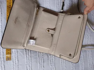 Bolso bandolera fiesta beige y dorado