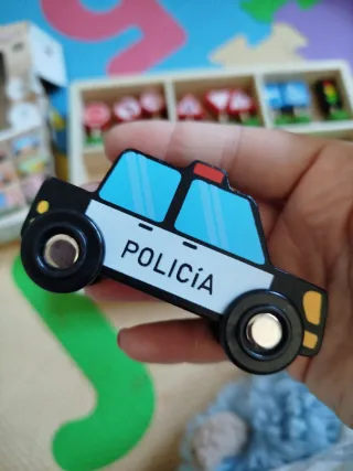 Set Juguettos Coches Madera Educación Vial