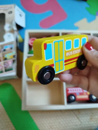 Set Juguettos Coches Madera Educación Vial