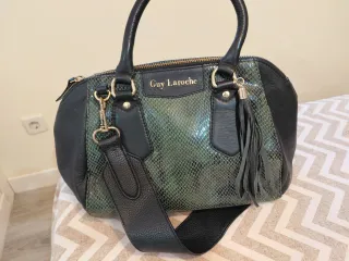 Bolso Guy Laroche Piel Negro y Verde