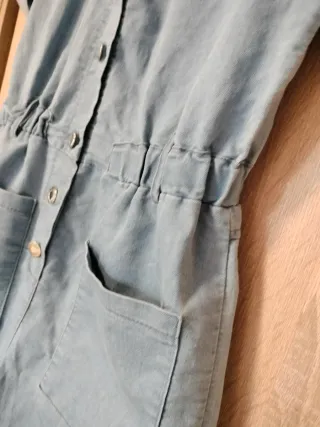 Mono peto vaquero elástico corto