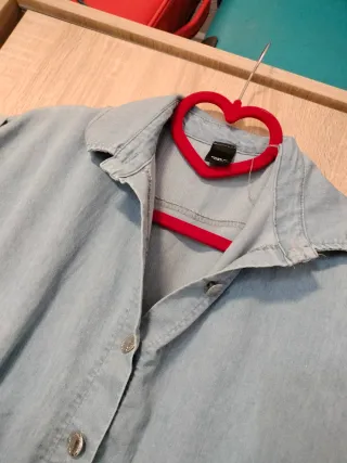 Mono peto vaquero elástico corto