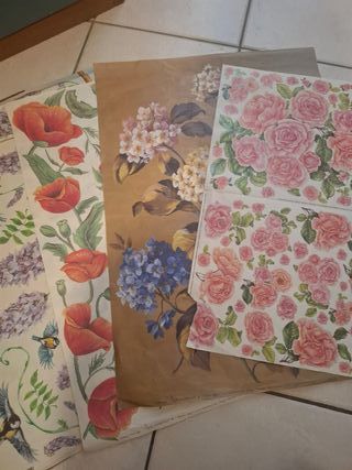 Carta per decoupage 8 fogli 78x48 cm