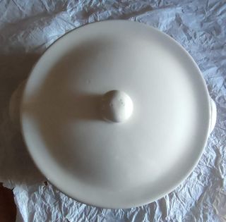 Tegame in Ceramica Smaltata Bianca