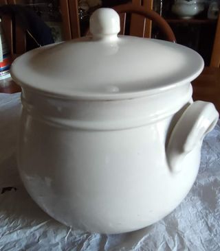 Tegame in Ceramica Smaltata Bianca