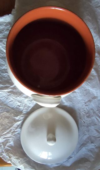 Tegame in Ceramica Smaltata Bianca