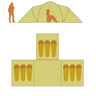 Tienda de campaña familiar 6-9 plazas