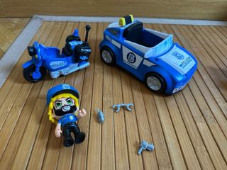 Pinypon Action Heroes Policía Coche y Moto