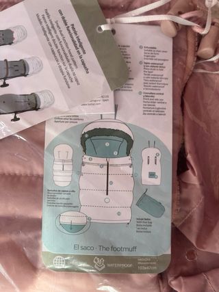 Saco Silla/ cochecito tuc tuc rosa empolvado nueva