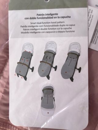 Saco Silla/ cochecito tuc tuc rosa empolvado nueva