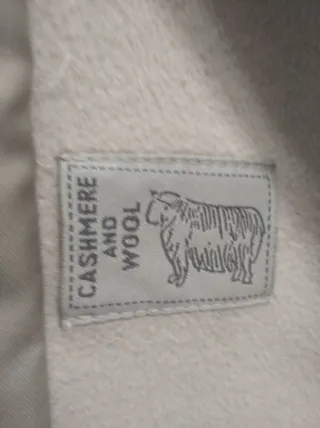 Abrigo corto lana virgen beige señora