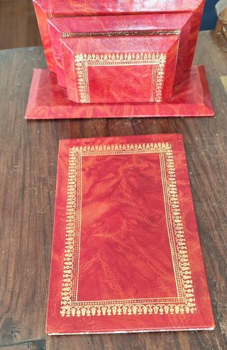 Conjunto escritorio piel