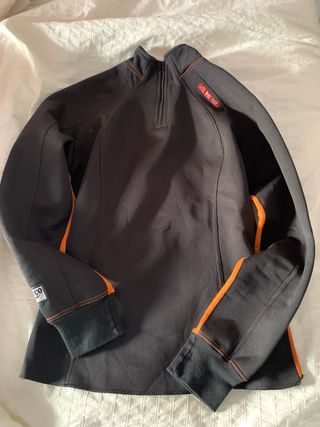 Cortavientos Mujer Negro y Naranja